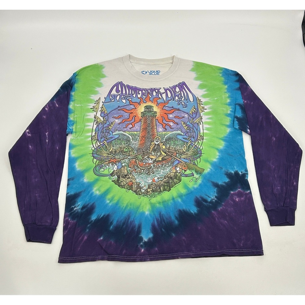Liquid Blue Grateful Dead Shirt Mens XL Tie Dye Long Sleeve Watchtower 2000 - Picture 2 of 11